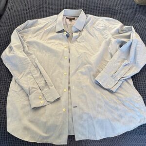 Banana Republic Blue and White Plaid Shirt